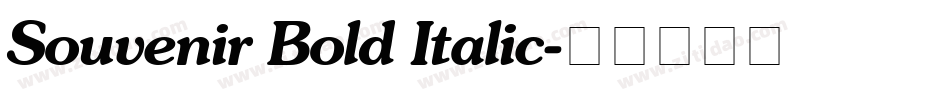 Souvenir Bold Italic字体转换